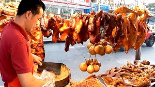 Incredible Street Foods amp Sell Man Sine 1990 In Phnom Penh City Roast Duck Braise Pork Best Chopping [upl. by Lorianne]