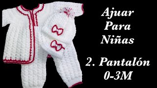 Ajuar a crochet para bebé Como tejer pantalóncitos para niñas en gancho 06M Crochet for Baby 168 [upl. by Corella]