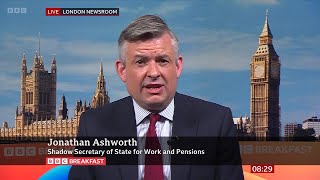 Jonathan Ashworth Shadow Cabinet Office Minister On BBC Breakfast 01072024 [upl. by Airol229]