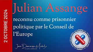 Julian Assange reconnu comme prisonnier politique par le Conseil de lEurope [upl. by Innavoj55]