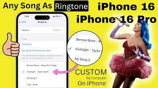 How to Set ANY Song as RINGTONE on iPhone 1616 ProPro Max [upl. by Ynnohj]