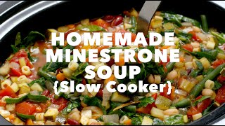 Homemade Minestrone Soup Slow Cooker [upl. by Erfert753]