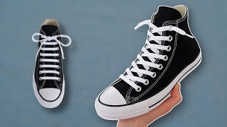 8 WAYS TO LACE CONVERSE CHUCK TAYLOR ALL STAR HIGH TOP BEST WAY [upl. by Ocram]