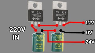 How To Make 220V TO 12V24V 30A Battery Charger  Bridge Rectifier Circuit [upl. by Enellek]