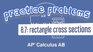 AP Calculus AB 87 Volume of a Solid With Rectangle Cross Sections Rotated xaxis ysqrt1x2 [upl. by Mycah]