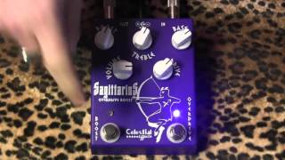 Celestial Effects SAGITTARIUS overdrive amp boost demo with MJT Strat [upl. by Jdavie]