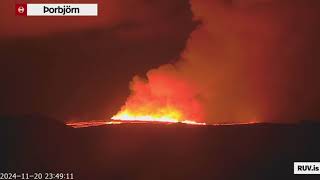 10th Volcanic Eruption on Reykjanes started at the same location as in August 17 minutes warning [upl. by Aihsel]