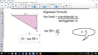 zijde berekenen van een rechthoekige driehoek [upl. by Gorden]