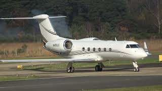 GULFSTREAM G450 N450LV DEPARTING FROM FARNBOROUGH EGLF DEPARTING TO KIAD 14112024 [upl. by Eniamirt]