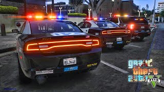 Playing GTA 5 As A POLICE OFFICER City Patrol LAPD GTA 5 Lspdfr Mod 4K [upl. by Onitsirc]