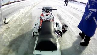 Take a ride on a OSP outlaw Turbo Snowmobile 446  156mph [upl. by Lorsung633]