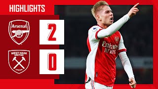 HIGHLIGHTS  Arsenal vs West Ham 20  Premier League  Martinelli Smith Rowe [upl. by Harmonia]