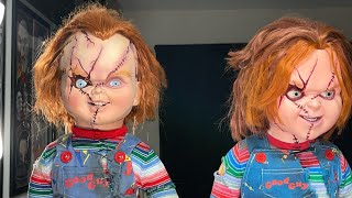 Close up of NECA Lifesize Bride of Chucky Doll vs Trick Or Treat Studios Seed of Chucky Doll [upl. by Waldemar871]