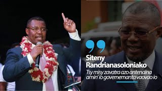 SITENY RANDRIANASOLONIAIKO NITSIKERA NY GOVERNEMANTA VAOVAO [upl. by Ditter807]