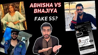 Abhisha Vs Bhajiya Abhishek’s Manager Screenshot Real Or Fake [upl. by Devland]