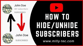 How To HideUnhide Subscribers [upl. by Herrera411]