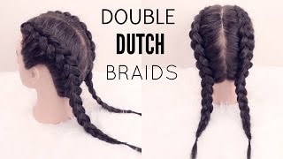 How To Double Dutch Braid  Hair Tutorial [upl. by Lewes]