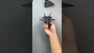 Fighter paper airplane model looks very cool when flying paperplane origami handmade [upl. by Luttrell513]