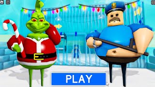 FUGA DA PRISÃO DO GRINCH NO ROBLOX  Barrys Prison Run Obby [upl. by Snevets]