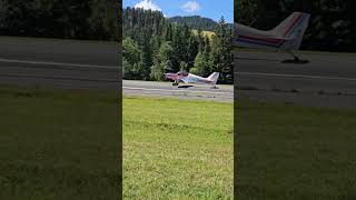 Jodel D140 landing in Megeve planes [upl. by Faustus]