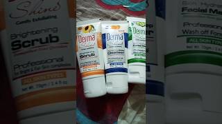 facial kit😍  derma shine  review shorts youtubeshorts shortsvideo ytshortsvideo [upl. by Langham]