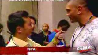 Pacquiao vs Hatton Batista Hollywood Celebrity [upl. by Yelsew]