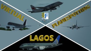 Virtual Plane Spotting At Lagos Airport 1  FlightGear [upl. by Ehcram]