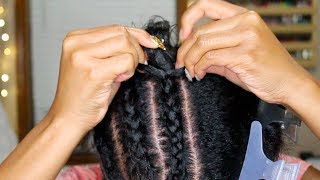 Easy BRAIDS For UNDER WIGS  Braids Care Routine [upl. by Yemerej251]