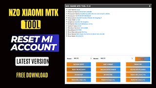 Nzo Xiaomi Mtk Tool 2024 Frp And Mi Account Remove Setup [upl. by Yoshio]