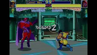 X Men Children of The Atom Magneto Final Boss [upl. by Ahsekal]