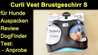 Curli Vest Softshell Brustgeschirr für Hunde Swiss Design S  Auspacken DogFinder und Anprobe [upl. by Aden637]