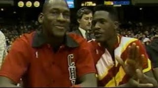 1988 Epic Dunk Contest Battle  Michael Jordan vs Dominique Wilkins [upl. by Naot]