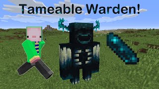 Tameable Warden Addon Minecraft Bedrock [upl. by Ettenil]