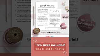 Printable Bridal Shower Game Finish the Lyrics 💍 [upl. by Asikal]