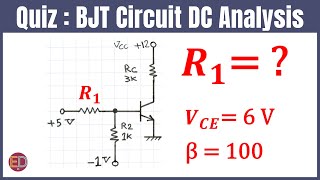 Transistor Voltage Divider Biasing BJT Circuit Analysis Example  BJT NPN Solved Problem [upl. by Moneta]