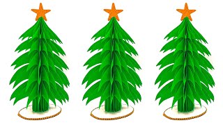 Christmas Tree Making Tutorial  Color Paper christmas Tree Project [upl. by Acirrej944]