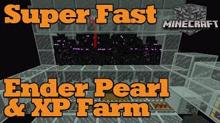 Fastest XP and Ender Pearl Farm Minecraft Win10 MCPE and BTU 1210 [upl. by Nangem]