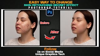 Easy Way to Change Skin Retouching Secret Effect in Photoshop ll An Amazing Tutorials Step by Step l [upl. by Louisette500]