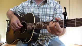 quotQueen Beequot by Taj Mahal on Gibson LG2 Americana Guitar lesson [upl. by Ytirahs871]