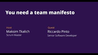 Tales from the Sprint You need a team manifesto  Luxoft Agile podcast series [upl. by Regdirb]