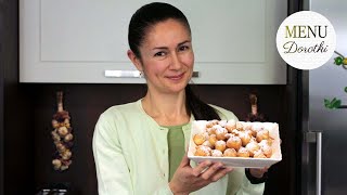 Domowy przepis na ekspresowe mini pączki z serka homogenizowanego Mięciutkie i pyszne MENU Dorotki [upl. by Eyeleen]