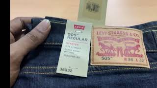 Original Levis 505 Regular Fit Men Jeans Unboxing [upl. by Elleinaj443]