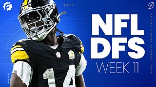 LIVE NFL DFS Picks amp Strategy for DraftKings amp FanDuel Week 11 [upl. by Ayenat233]