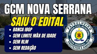 Saiu o edital GCM Nova Serrana  Não tem RLM e Redação [upl. by Pieter704]