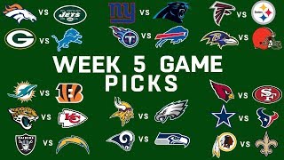 Week 5 NFL Game Picks  NFL [upl. by Bicknell401]