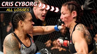 Cris Cyborg ALL LOSSES in MMA and Muay Thai  NOT QUITE A CYBORG [upl. by Artinahs682]