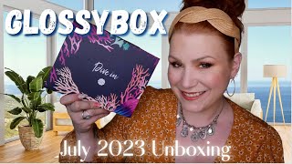 I THOUGHT THEY MADE A MISTAKE UNBOXING GLOSSYBOX JULY 2023 BEAUTY SUBSCRIPTION BOX [upl. by Onateyac662]