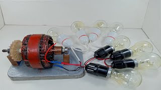 I turn dynamo coil into 220v powerful electric generator at home [upl. by Minna]