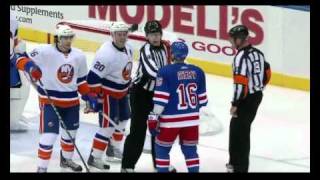 James Wisniewski makes obscene gesture towards Sean Avery [upl. by Narol]