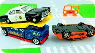 Carros Policías para Niños VS Autitos de Carreras  Persecuciones policiales [upl. by Naujet]